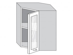 1.60.3у Шкаф настенный (h=720) угловой на 600мм со стекл. дверцей в Кусе - kusa.magazinmebel.ru | фото