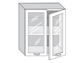 1.60.4 Шкаф настенный (h=720) на 600мм с 2-мя стек.дверцами в Кусе - kusa.magazinmebel.ru | фото
