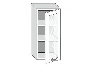 19.40.3 Шкаф настенный (h=913) на 400мм с 1-ой стекл. дверцей в Кусе - kusa.magazinmebel.ru | фото
