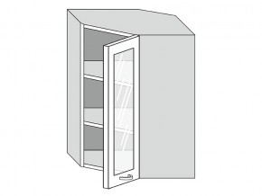 19.60.3у Шкаф настенный (h=913) угловой на 600мм со стекл. дверцей в Кусе - kusa.magazinmebel.ru | фото