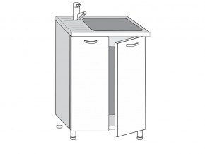 2.60.2мн Шкаф-стол на 600мм под накладную мойку с 2-мя дверцами в Кусе - kusa.magazinmebel.ru | фото
