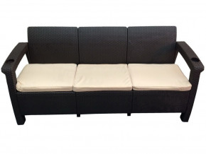 Диван Yalta Sofa 3 Set шоколадный в Кусе - kusa.magazinmebel.ru | фото - изображение 1