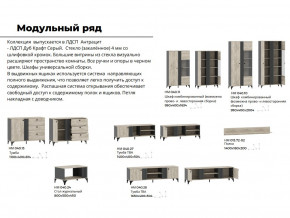 Гостиная Отис Дуб Крафт Серый/Антрацит в Кусе - kusa.magazinmebel.ru | фото - изображение 5