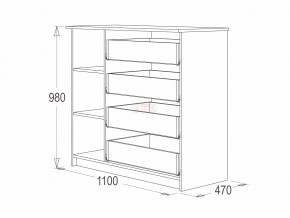 Комод 9 фант ясень анкор в Кусе - kusa.magazinmebel.ru | фото - изображение 2