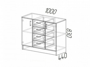 Комод К1000-2Д ЛДСП венге-лоредо в Кусе - kusa.magazinmebel.ru | фото - изображение 2