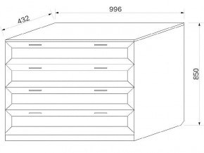 Комод с 4-мя ящиками в Кусе - kusa.magazinmebel.ru | фото