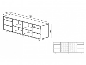 Комодино Moderno-2200 Ф1 в Кусе - kusa.magazinmebel.ru | фото - изображение 3