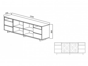 Комодино Moderno-2200 Ф2 в Кусе - kusa.magazinmebel.ru | фото - изображение 4