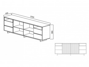 Комодино Moderno-2200 Ф5 в Кусе - kusa.magazinmebel.ru | фото - изображение 4