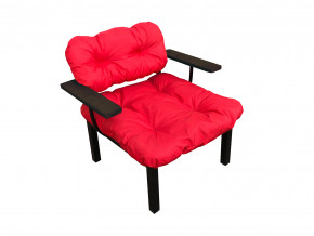 Кресло Дачное красная подушка в Кусе - kusa.magazinmebel.ru | фото