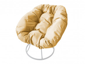 Кресло Пончик без ротанга бежевая подушка в Кусе - kusa.magazinmebel.ru | фото