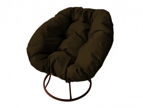 Кресло Пончик без ротанга коричневая подушка в Кусе - kusa.magazinmebel.ru | фото