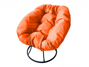 Кресло Пончик без ротанга оранжевая подушка в Кусе - kusa.magazinmebel.ru | фото