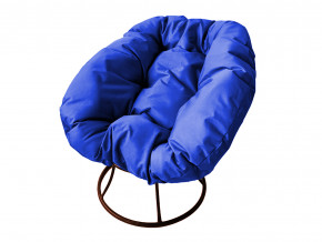 Кресло Пончик без ротанга синяя подушка в Кусе - kusa.magazinmebel.ru | фото