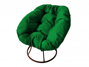Кресло Пончик без ротанга зелёная подушка в Кусе - kusa.magazinmebel.ru | фото