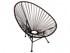 Кресло Ракушка с ротангом коричневый в Кусе - kusa.magazinmebel.ru | фото
