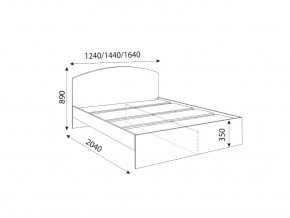 Кровать 1200R Осло модуль М08 с настилами Лайт Цемент светлый в Кусе - kusa.magazinmebel.ru | фото - изображение 2