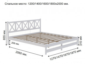 Кровать 2-х спальная Аист-8 Классика белый 1200х2000 мм в Кусе - kusa.magazinmebel.ru | фото - изображение 2