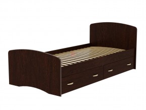 Кровать-6 одинарная с 2-мя ящиками 900*2000 венге в Кусе - kusa.magazinmebel.ru | фото