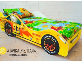 Кровать детская машина Тачка Желтая в Кусе - kusa.magazinmebel.ru | фото