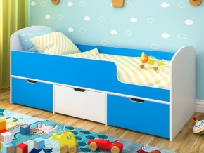 Кровать Малыш Мини Белое дерево-Голубой в Кусе - kusa.magazinmebel.ru | фото - изображение 1