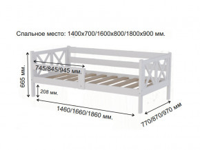 Кровать софа Аист-3 Классика белый 1600х800 мм в Кусе - kusa.magazinmebel.ru | фото - изображение 2