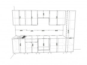 Кухонный гарнитур 17 Белый Вегас 3000 мм в Кусе - kusa.magazinmebel.ru | фото - изображение 2