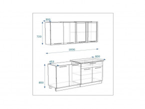 Кухонный гарнитур 5 Грецкий орех 1600 в Кусе - kusa.magazinmebel.ru | фото - изображение 2