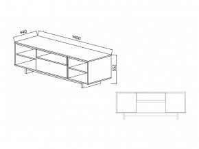 Тумба для ТВА Moderno-1400 Ф6 в Кусе - kusa.magazinmebel.ru | фото - изображение 4