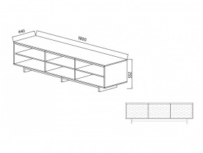 Тумба для ТВА Moderno-1800 Ф1 в Кусе - kusa.magazinmebel.ru | фото - изображение 2