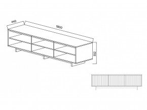 Тумба для ТВА Moderno-1800 Ф5 в Кусе - kusa.magazinmebel.ru | фото - изображение 5