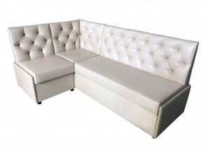Угловой диван Призма со стяжками белый со спальным местом в Кусе - kusa.magazinmebel.ru | фото